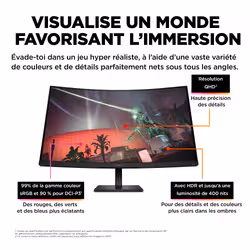HP OMEN by 31.5 inch QHD 165Hz Curved Gaming Monitor - OMEN 32c écran plat de PC - Vue supplémentaire 13