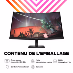 HP OMEN by 31.5 inch QHD 165Hz Curved Gaming Monitor - OMEN 32c écran plat de PC - Vue supplémentaire 14