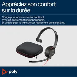 HP Poly Micro-casque Poly Blackwire C5210 USB-C + câble commandes (lot)