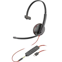 HP Poly Micro-casque monaural Poly Blackwire C3215 + étui de transport (lot)