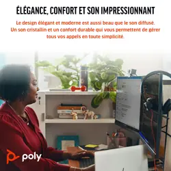 POLY Micro-casque Blackwire 3325 stéréo USB-C + connexion 3,5 mm + adaptateur USB-C/A