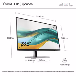 HP Series 5 Pro Écran FHD 23,8 pouces - 524pf - Vue supplémentaire 4