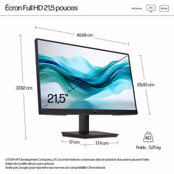 HP Series 3 Pro Moniteur FHD 21,5 pouces - 322pf - Vue supplémentaire 3