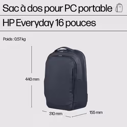 HP Sac à dos pour PC portable Everyday 16 pouces - Vue supplémentaire 4