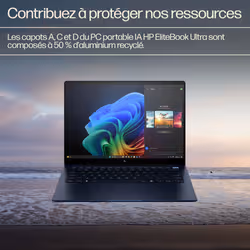 HP EliteBook Ultra G1q Copilot+ PC Qualcomm Snapdragon X1E-78-100 Ordinateur portable 35,6 cm (14") Écran tactile 2.2K 16 Go LPDDR5x-SDRAM SSD Wi-Fi 6E (802.11ax) Windows 11 Pro Bleu - Vue supplémentaire 7