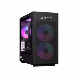 HP OMEN 35L Gaming GT16-0000nk AMD Ryzen™ 5 8500F 16 Go DDR5-SDRAM 512 Go SSD AMD Radeon RX 7600 Windows 11 Home in S mode Tower PC AI PC Noir - Vue supplémentaire 2