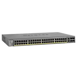 NETGEAR M4100-50G-POE+ Géré L2+/L3 Gigabit Ethernet (10/100/1000) Connexion Ethernet, supportant l'alimentation via ce port (PoE) Gris