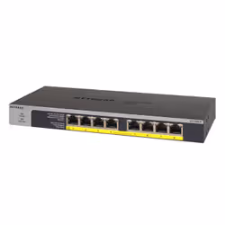NETGEAR GS108LP Non-géré Gigabit Ethernet (10/100/1000) Connexion Ethernet, supportant l'alimentation via ce port (PoE) 1U Noir, Gris - Vue supplémentaire 4