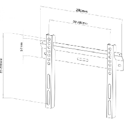 SBOX PLB-114S support pour téléviseur 43" Argent
