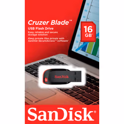 SanDisk Cruzer Blade lecteur USB flash 16 Go USB Type-A 2.0 Noir, Rouge - Vue supplémentaire 2