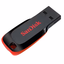 SanDisk Cruzer Blade lecteur USB flash 16 Go USB Type-A 2.0 Noir, Rouge - Vue supplémentaire 5