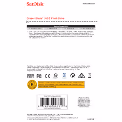 SanDisk Cruzer Blade lecteur USB flash 64 Go USB Type-A 2.0 Noir, Rouge - Vue supplémentaire 5