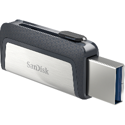 SanDisk Ultra Dual Drive lecteur USB flash 128 Go USB Type-A / 3.2 Gen 1 (3.1 Gen 1) Noir, Argent