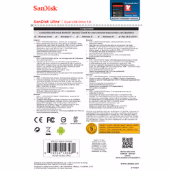 SanDisk Ultra Dual USB Drive 3.0 lecteur USB flash 16 Go USB Type-A / Micro-USB 3.2 Gen 1 (3.1 Gen 1) Noir - Vue supplémentaire 5