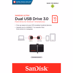 SanDisk Ultra Dual USB Drive 3.0 lecteur USB flash 16 Go USB Type-A / Micro-USB 3.2 Gen 1 (3.1 Gen 1) Noir - Vue supplémentaire 6