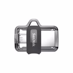 SanDisk Ultra Dual m3.0 lecteur USB flash 64 Go USB Type-A / Micro-USB 3.2 Gen 1 (3.1 Gen 1) Noir, Argent, Transparent - Vue supplémentaire 5
