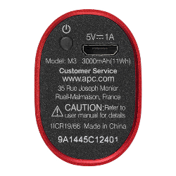 APC Power Pack M3 Lithium-Ion (Li-Ion) 3000 mAh Rouge