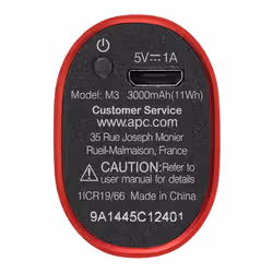 APC Power Pack M3 Lithium-Ion (Li-Ion) 3000 mAh Rouge - Vue supplémentaire 3