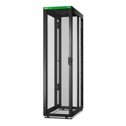 APC Baie EasyRack 600mm/48U/1200mm avec toit, sans panneau latéral, roulettes, noir