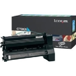 Lexmark Cyan Return Program Print Cartridge for C770/C772 Cartouche de toner Original