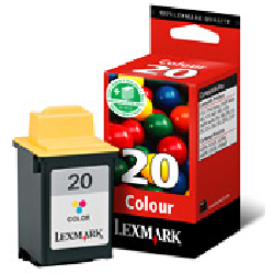 Lexmark #20 / 15M0120E Color Print Cartridge cartouche d'encre Original Cyan, Magenta, Jaune