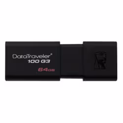 Kingston Technology DataTraveler 100 G3 lecteur USB flash 64 Go USB Type-A 3.2 Gen 1 (3.1 Gen 1) Noir (DT100G3/64GB) - Vue supplémentaire 4