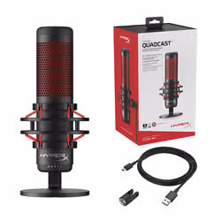 HyperX QuadCast Noir, Rouge Microphone de table - Vue supplémentaire 3