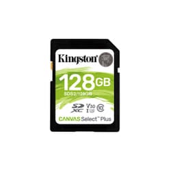 Kingston Technology Carte SDXC Canvas Select Plus 100R C10 UHS-I U3 V30 de 128 Go