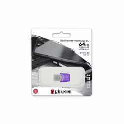Kingston Technology DataTraveler 64 Go microDuo 3C 200 Mo/s dual USB-A + USB-C - Vue supplémentaire 4