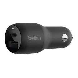Belkin CCB004BTBK chargeur d'appareils mobiles Smartphone, Tablette Noir Allume-cigare, USB Charge rapide Intérieure, Extérieure