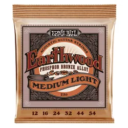 Ernie Ball Earthwood medium light Acoustique 6 pièce(s) Acier bronzé Guitare