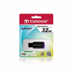 Transcend JetFlash elite 360 32GB USB 2.0 lecteur USB flash 32 Go USB Type-A Noir, Bleu - Vue supplémentaire 2