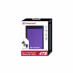 Transcend StoreJet 25H3 disque dur externe 4000 Go Noir, Violet - Vue supplémentaire 3