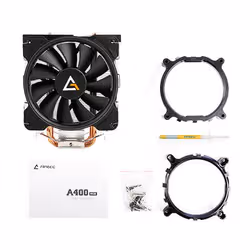 Antec A400 RGB Processeur Refroidisseur 12 cm Noir, Cuivre, Métallique - Vue supplémentaire 10