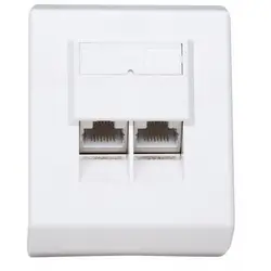 Intellinet 408332 prise de courant 2 x RJ-45 Blanc