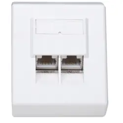 Intellinet 408417 prise de courant 2 x RJ-45 Blanc