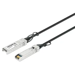 Intellinet 508407 câble InfiniBand et à fibres optiques 1 m SFP+ Noir, Argent