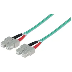 Intellinet 751025 câble InfiniBand et à fibres optiques 1 m SC Couleur aqua