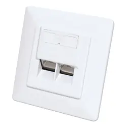 Intellinet 771917 prise de courant 2 x RJ-45 Blanc