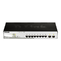 D-Link DGS-1210-10P 10-port 10/100/1000 Gigabit PoE Smart Switch including 2 SFP (DGS-1210-10P)