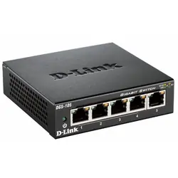 D-Link DGS-105/E 5-port 10/100/1000 Gigabit Metal Housing Desktop Switch (DGS-105/E)