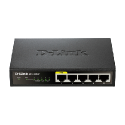 D-Link DES-1005P commutateur réseau Non-géré Connexion Ethernet, supportant l'alimentation via ce port (PoE) Noir