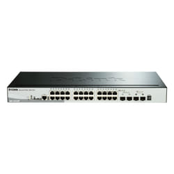 D-Link DGS-1510-28P 28-Port Gigabit Stackable SmartPro PoE Switch including 2 SFP ports and 2 x 10G SFP+ (DGS-1510-28P)