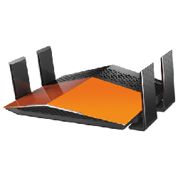 D-Link AC1900 EXO routeur sans fil Gigabit Ethernet Bi-bande (2,4 GHz / 5 GHz) Noir, Orange
