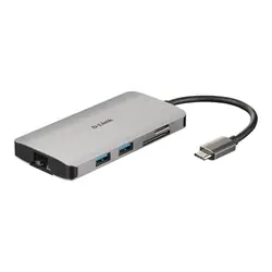 D-Link DUB-M810 station d'accueil Avec fil USB 3.2 Gen 1 (3.1 Gen 1) Type-C Aluminium