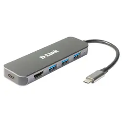 D-Link DUB-2333 station d'accueil Avec fil USB Type-C Gris