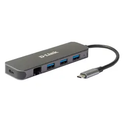 D-Link DUB-2334 station d'accueil Avec fil USB Type-C Gris