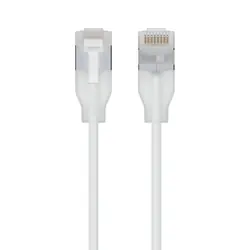 Ubiquiti UACC-Cable-Patch-EL-C6A-8M-W câble de réseau Translucide, Blanc Cat6a