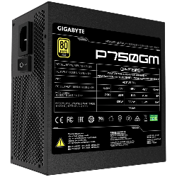 Gigabyte P750GM unité d'alimentation d'énergie 750 W 20+4 pin ATX ATX Noir (GP-P750GM)