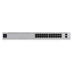 Ubiquiti UniFi Pro 24-Port PoE Géré L2/L3 Gigabit Ethernet (10/100/1000) Connexion Ethernet, supportant l'alimentation via ce port (PoE) 1U Argent